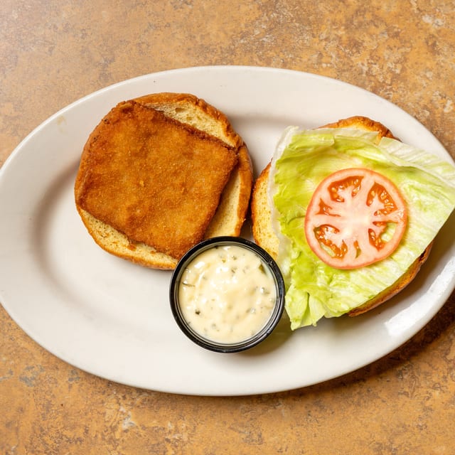 Cod Fish Fillet Sandwich.