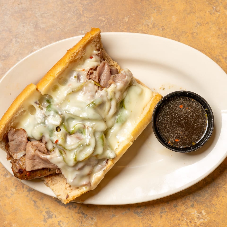 Combo Beef & Sausage Sandwich.